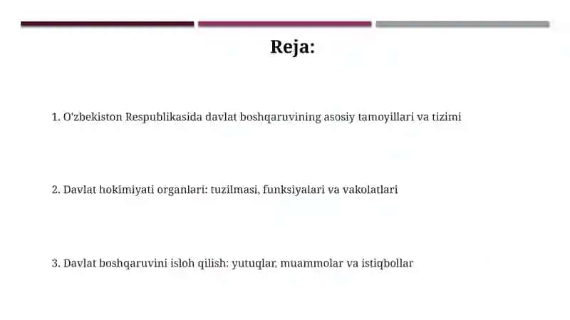 O'zbekiston Respublikasi davlat boshqaruv usulari 2