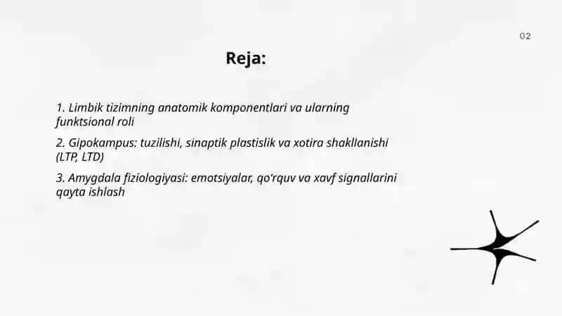 Limbik tizim fiziologiyasi 2