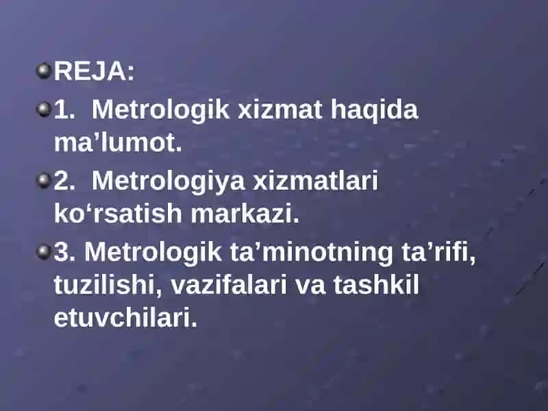 Metrologiyaning rivojlanishi 2