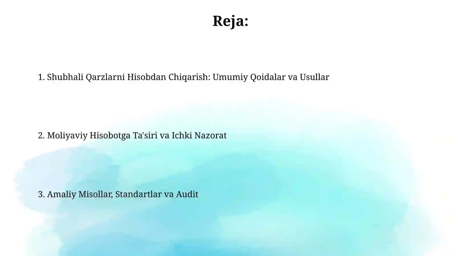 Shubhali Qarzlarni Hisobdan Chiqarish: Umumiy Qoidalar va Usullar 2