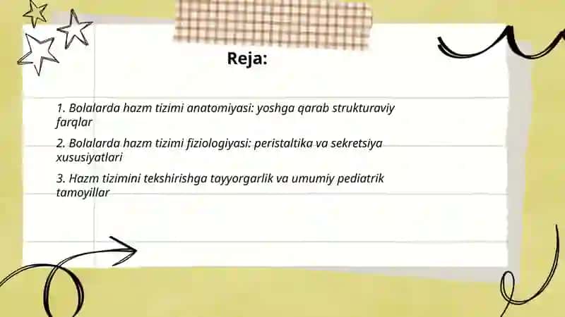 Bolalarda hazim tizimini anatomiya fiziologiya xususiyatlariga koʻra tekshirish usullari 2