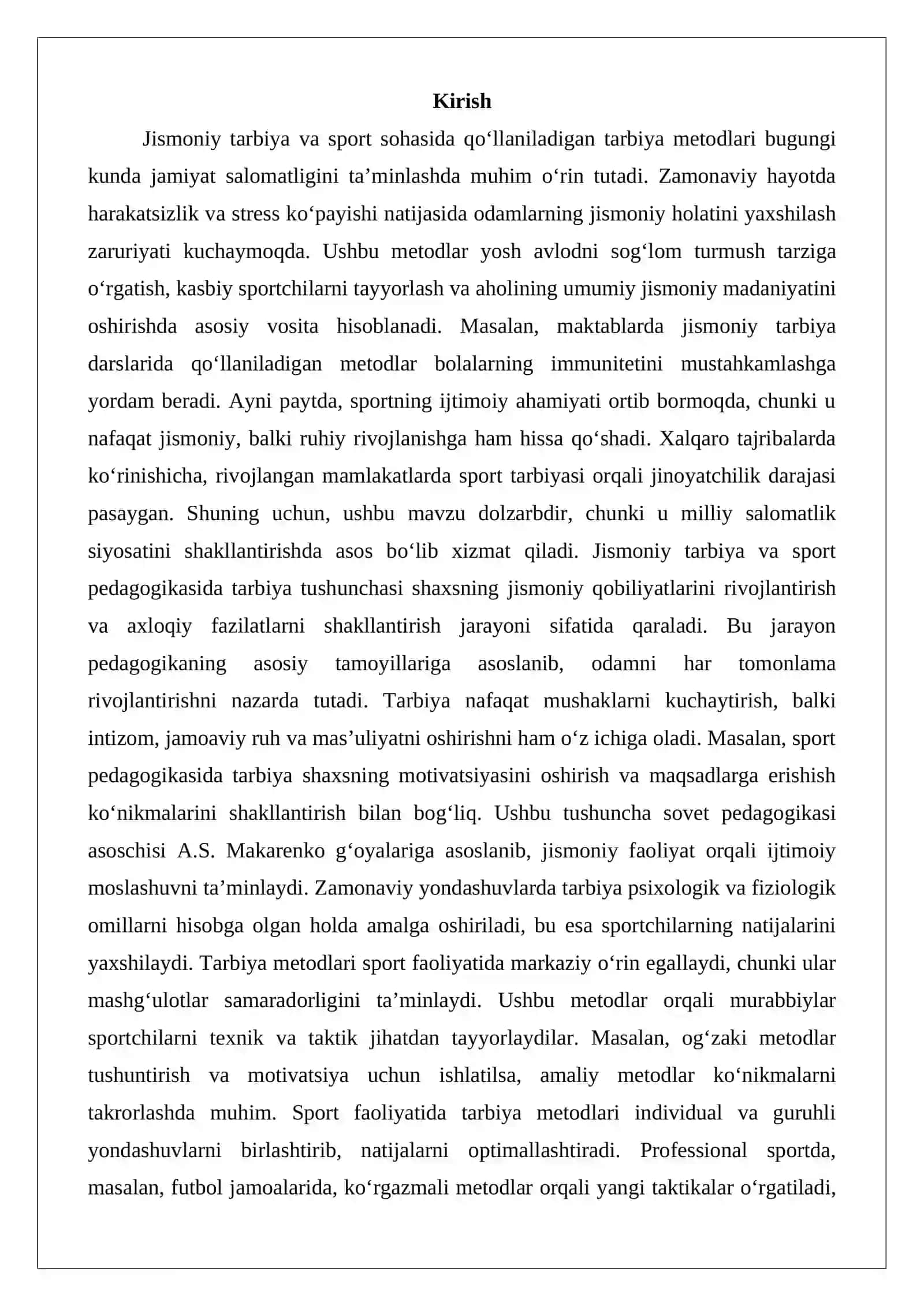 Jismoniy tarbiya va sport sohasida qo‘llaniladigan tarbiya metodlari 2