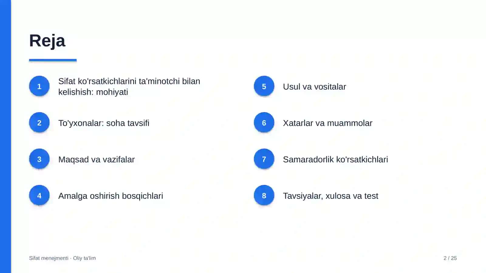 to'yxonalarda sifat ko'rsatkichlarini yetkazib beruvchilar bilan kelishish 4581 2