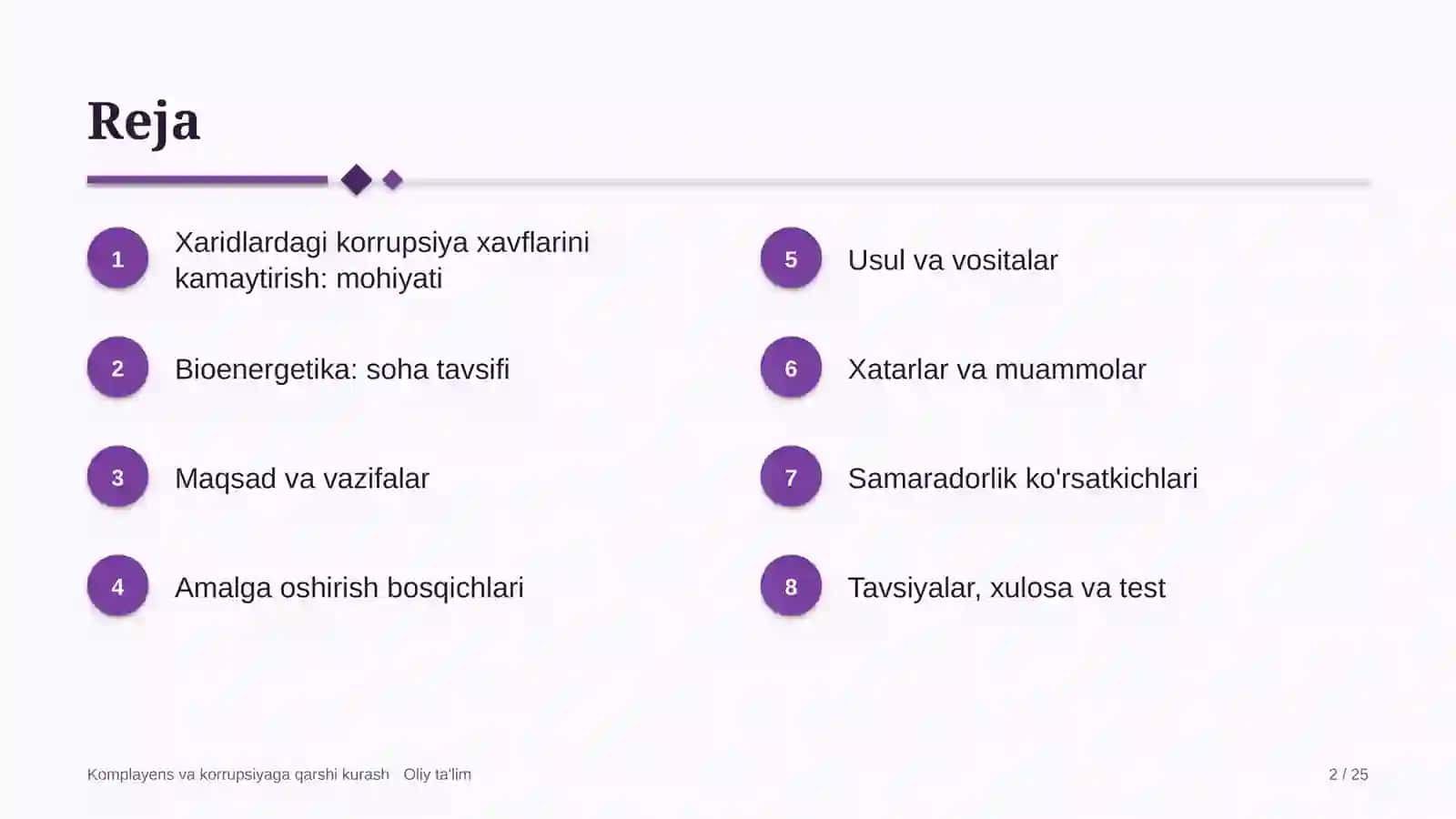 Bioenergetikada xaridlardagi korrupsiya xavflarini kamaytirish 2