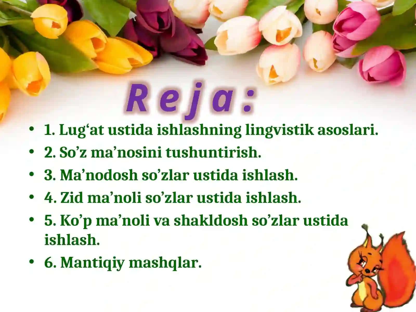 LUG`AT USTIDA ISHLASH 2