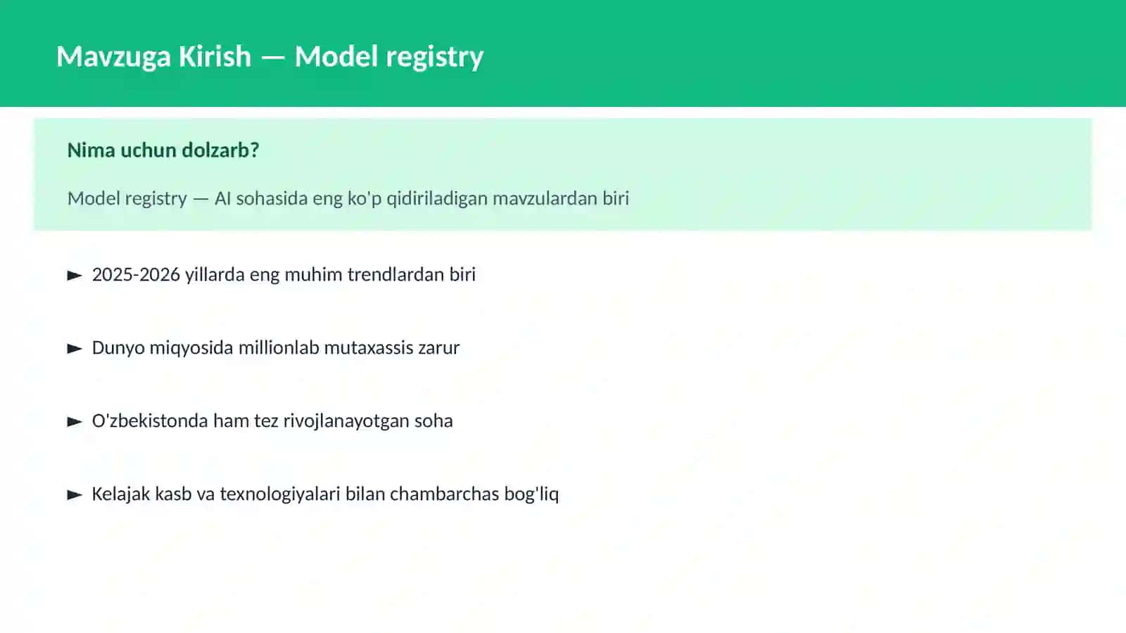 Model registry 2
