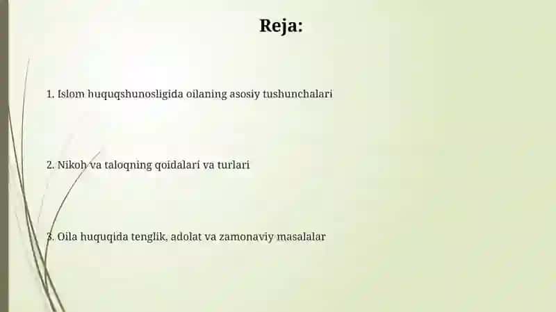 Islom huquqshunosligida oilaning asosiy tushunchalari 2