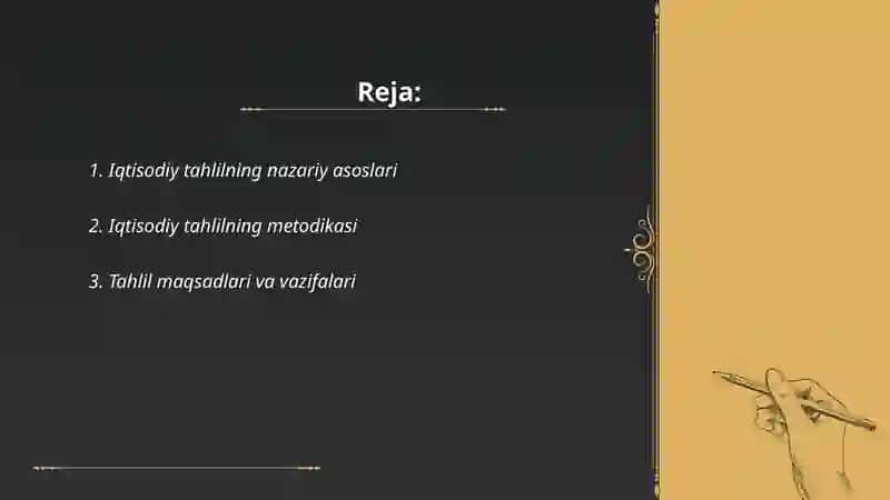 Iqtisodiy tahlilnning asosiy tamoyillari 2