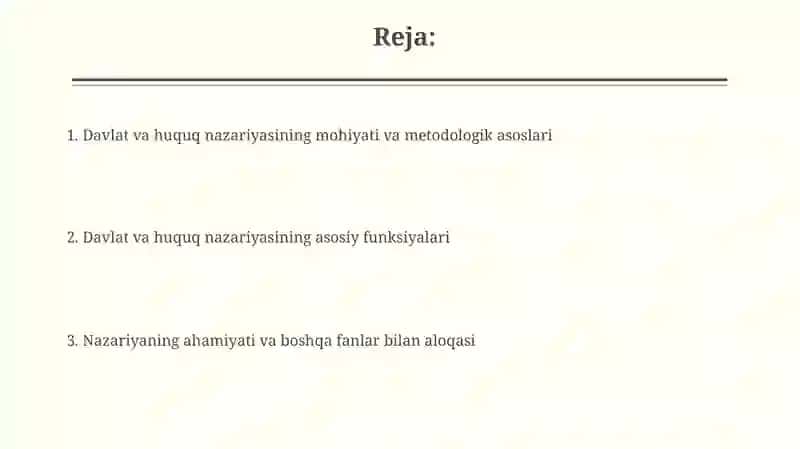 Davlat va huquq nazariyasining mohiyati 2
