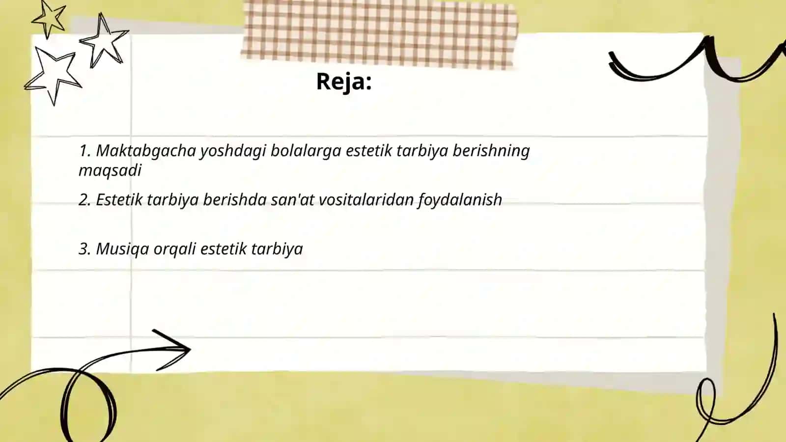 Maktabgacha yoshdagi bolalarga estetik tarbiya berish mazmuni 2