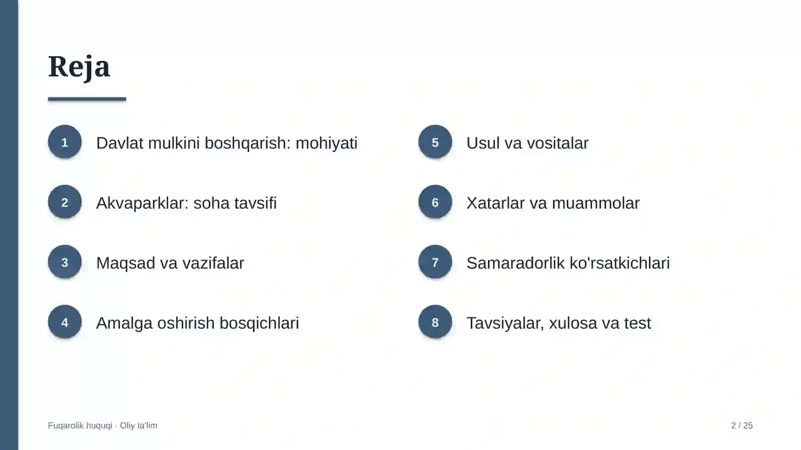 Akvaparklarda davlat mulkini boshqarish 2