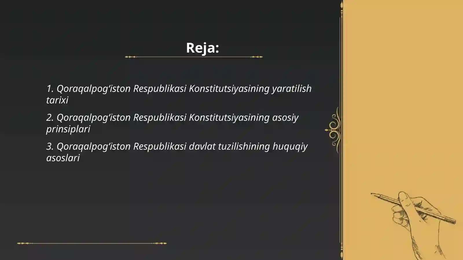 Qoraqalpogʻiston Respublikasi Konstitutsiyasi tahlili va davlat tuzilishi tahlili va qiyosiy tahlili 2