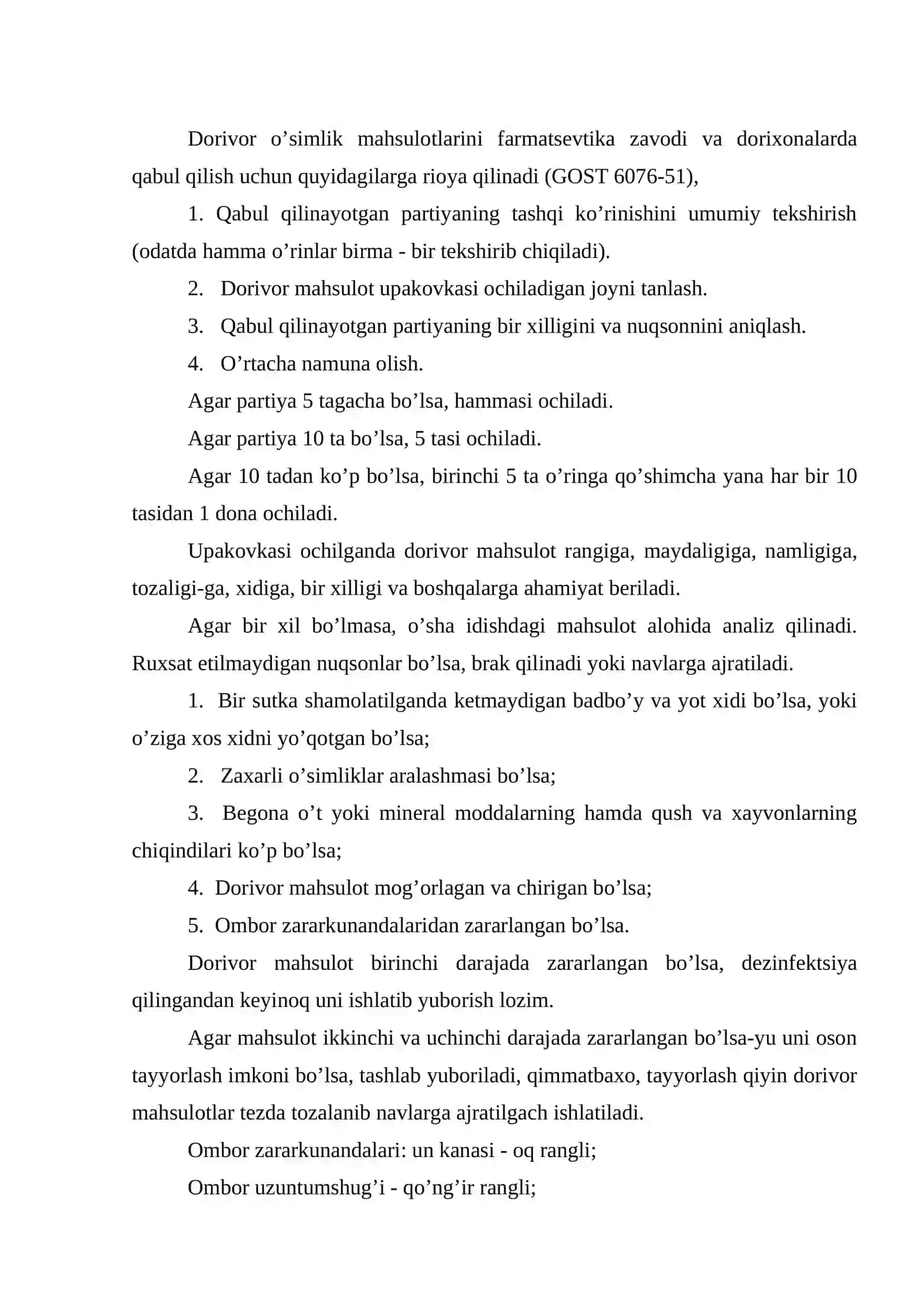 Dorivor o’simlik mahsulotlarining farmakognostik tahlil qilish usullari 2