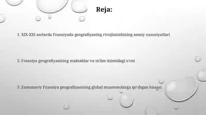 XIX-XXI asrlarda Fransiyada Geografiyaning rivojlanish xususiyatlari 2