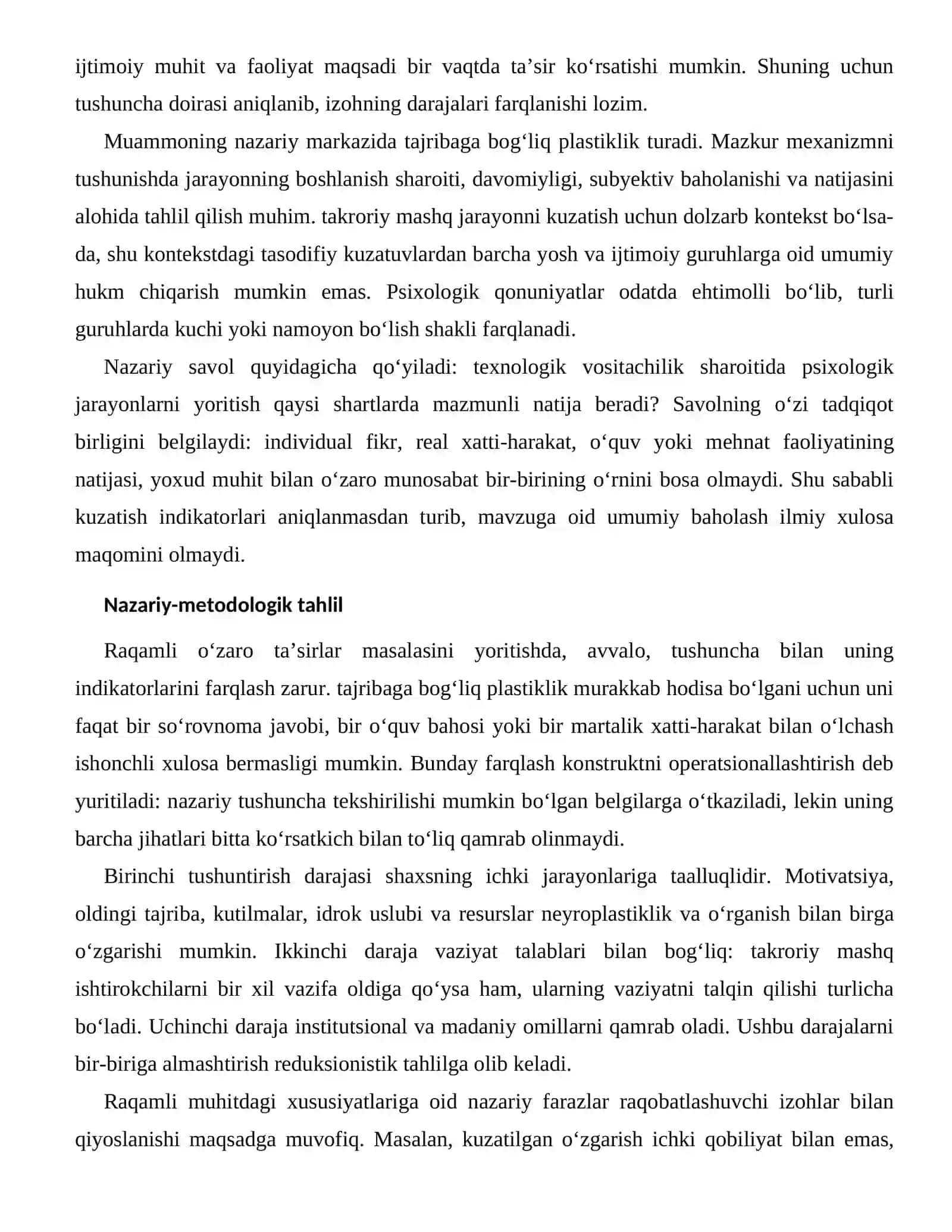 NEYROPLASTIKLIK VA O‘RGANISHNING RAQAMLI MUHITDAGI XUSUSIYATLARI 2