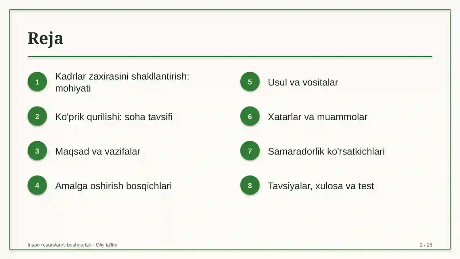 Ko'prik qurilishida kadrlar zaxirasini shakllantirish 2