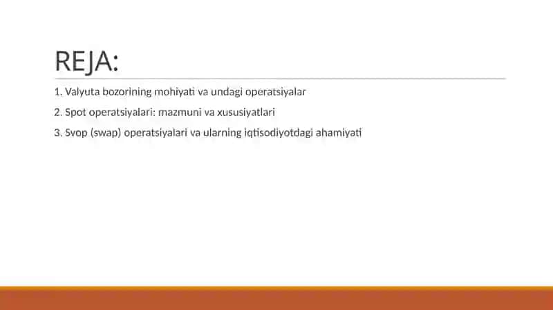 SPOT VA SWOP OPERATSIYALARI VA ULARNING FARQI. 2