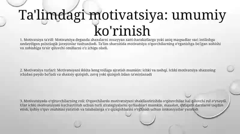 Ta'Lim Jarayonida Òquv Motivatsiyasi Va Uni Boshqarish Muammosi 2