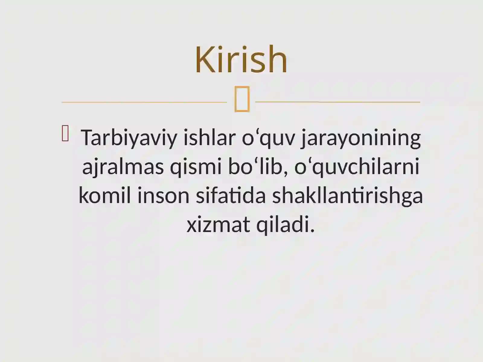 Maktabdagi tarbiyaviy ishlari tizimida sinf rahbari ishini takomillashtirish 2