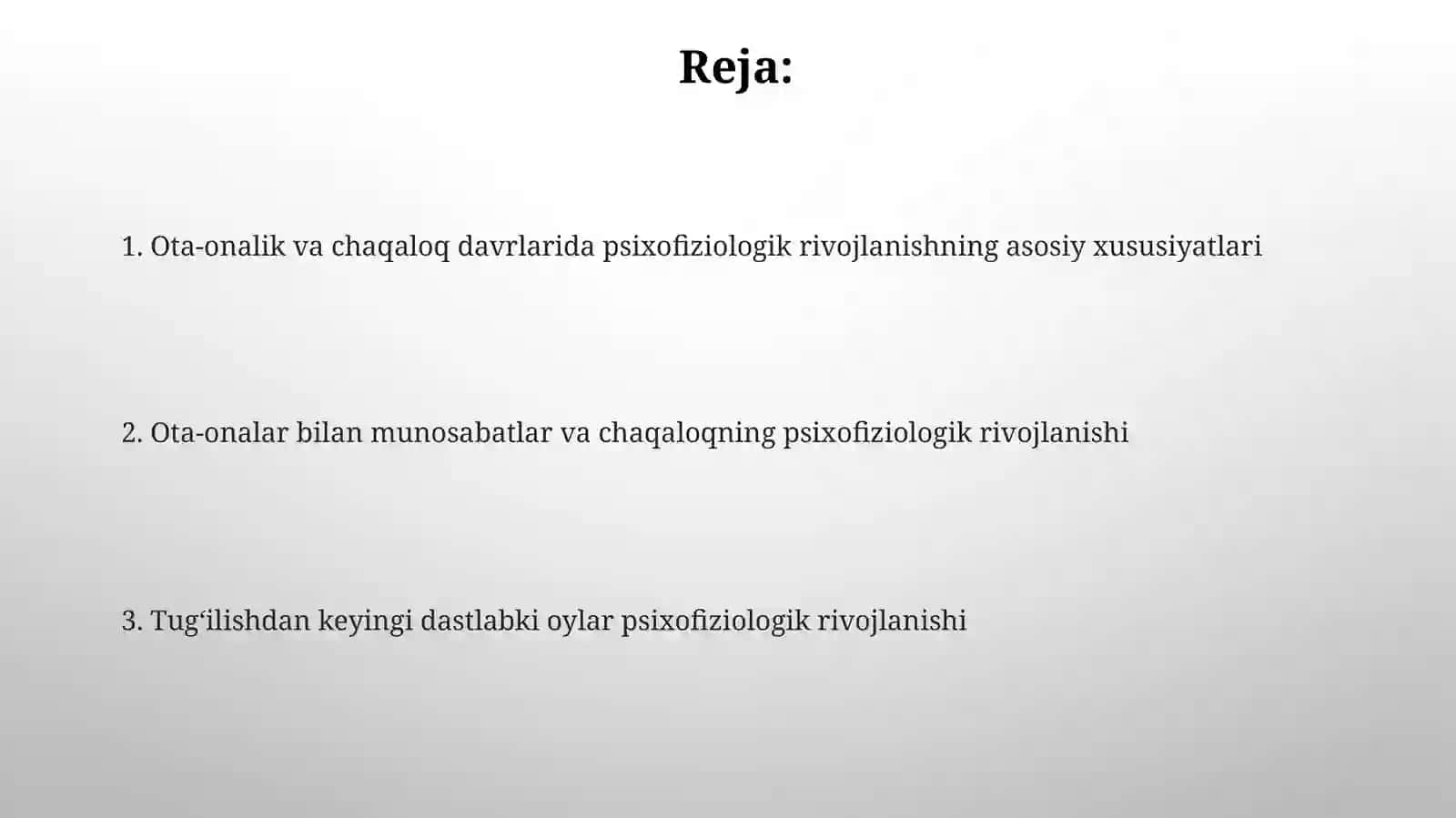 Pereantal va chaqaloqlik davri psixofizalogik rivojlanishiga xos hususiyatlari 2