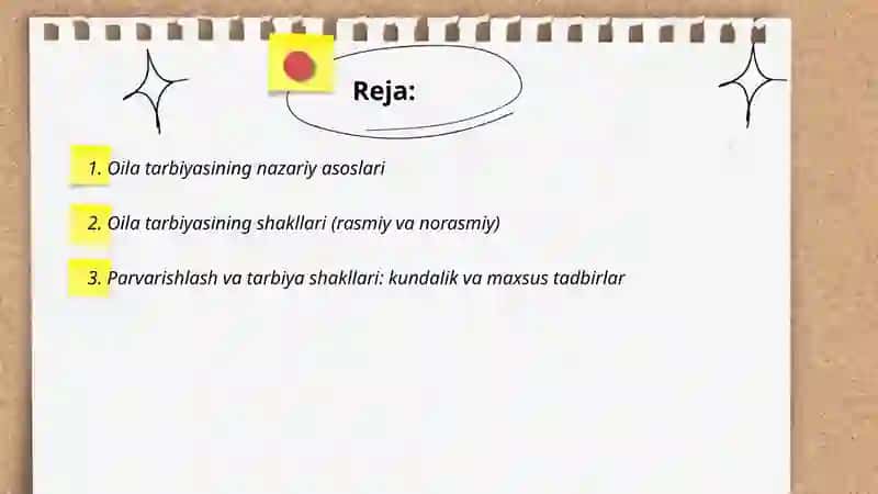Oila tarbiyasi shakl, metod va vositalari 2