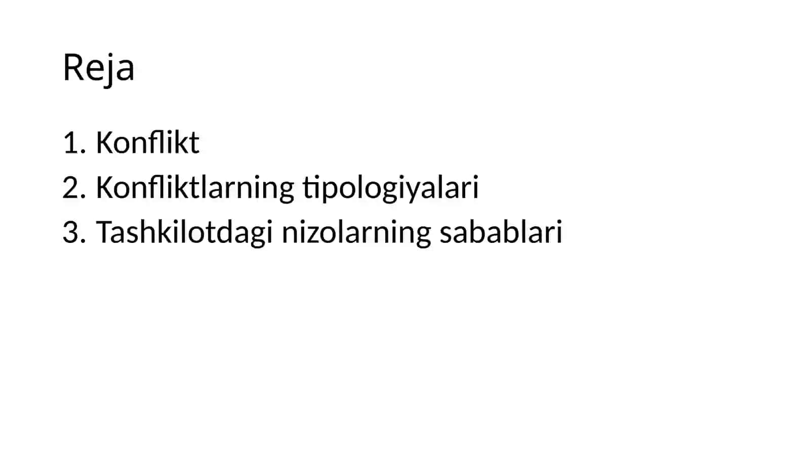 TASHKILIY NIZO(KONFLIKT) LARNI BOSHQARISH 2