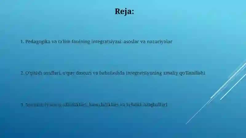 Pedagogika va ta'lim fanining integratsiyasi 2