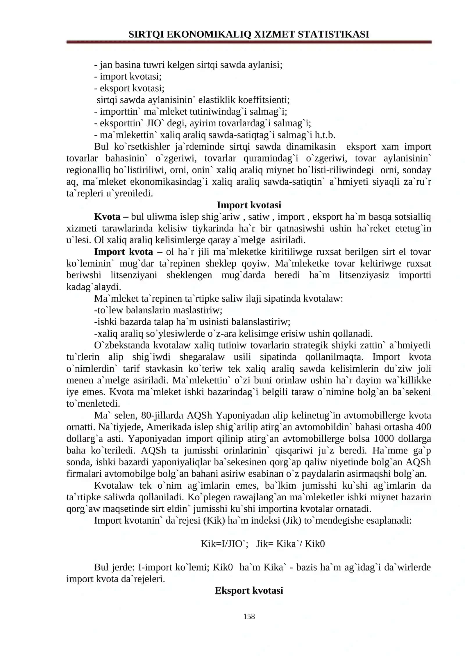 SIRTQI EKONOMIKALIQ XIZMET STATISTIKASI 2