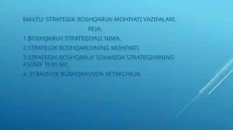 STRATEGIK BOSHQARUV-MOHIYATI VAZIFALARI 2