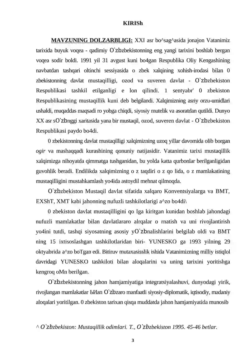 YUNESKO TAShKILOTINING XALQARO ALOQALARNI TAKOMILLAShTIRIShDAGI ROLI VA AHAMIYaTI 2