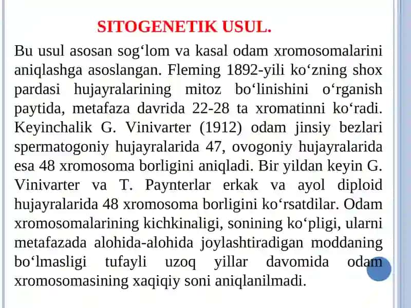 Sitogenetik usul 2