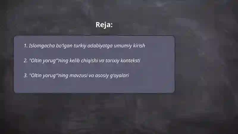 islomgacha boʻlgan turkiy adabiyot 2