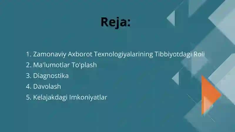 Zamonaviy axborot texnologiyalari tibbiyotda 2