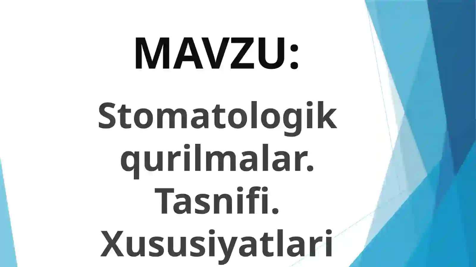 Preklinik restavratsion stomatologiyasi 2