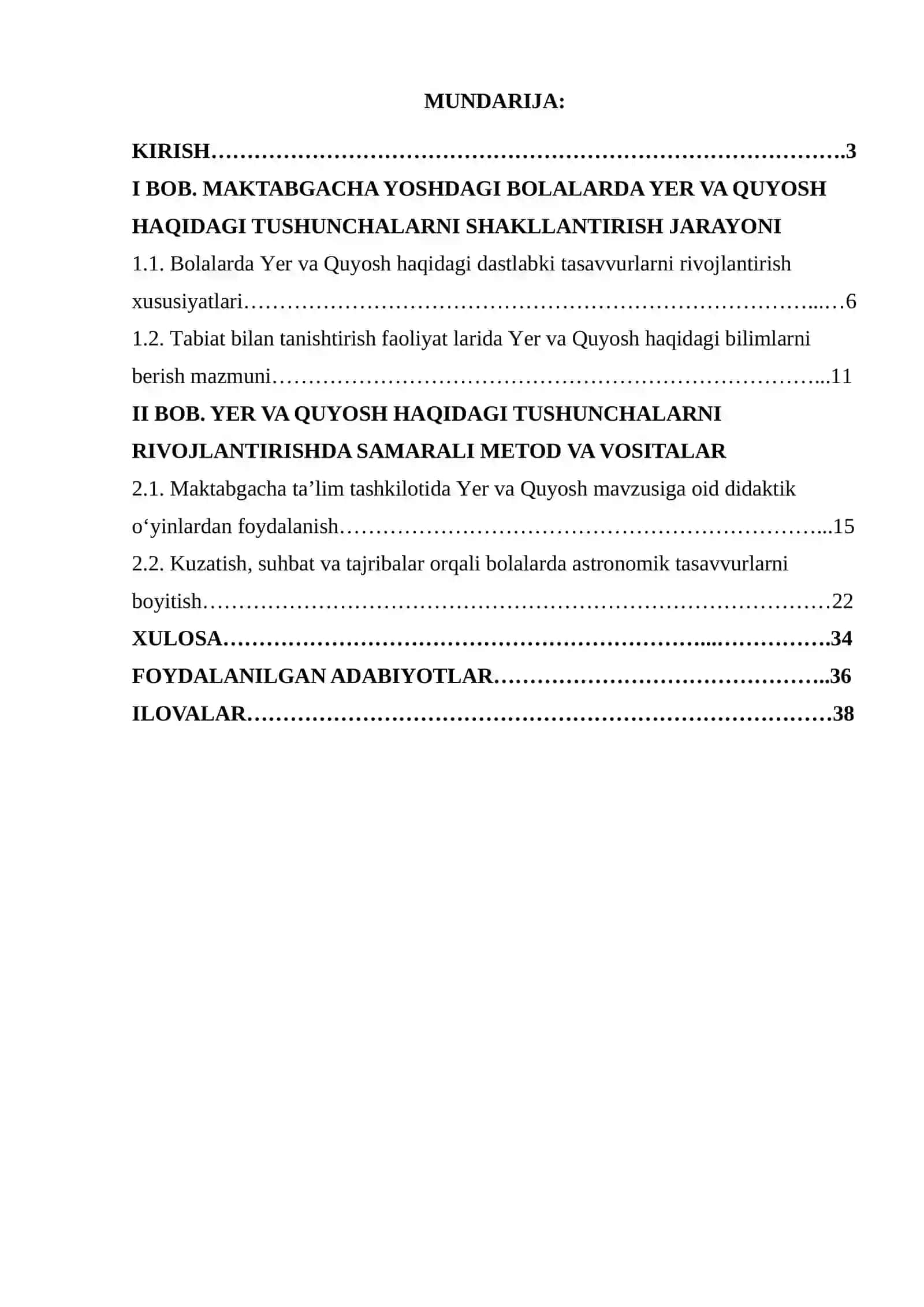 Yer va quyosh haqida tushunchani rivojlantirish texnologiyasi 2