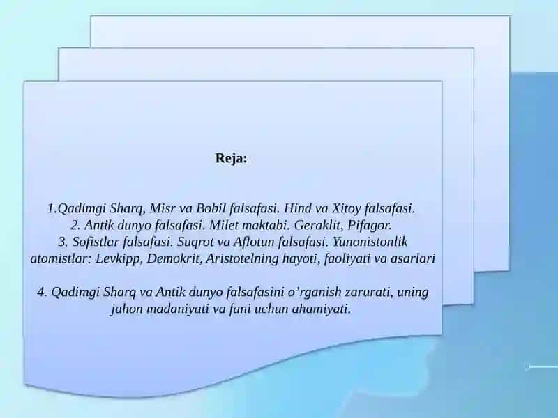 Antikdunyofalsafasio'rganishzarurati 2