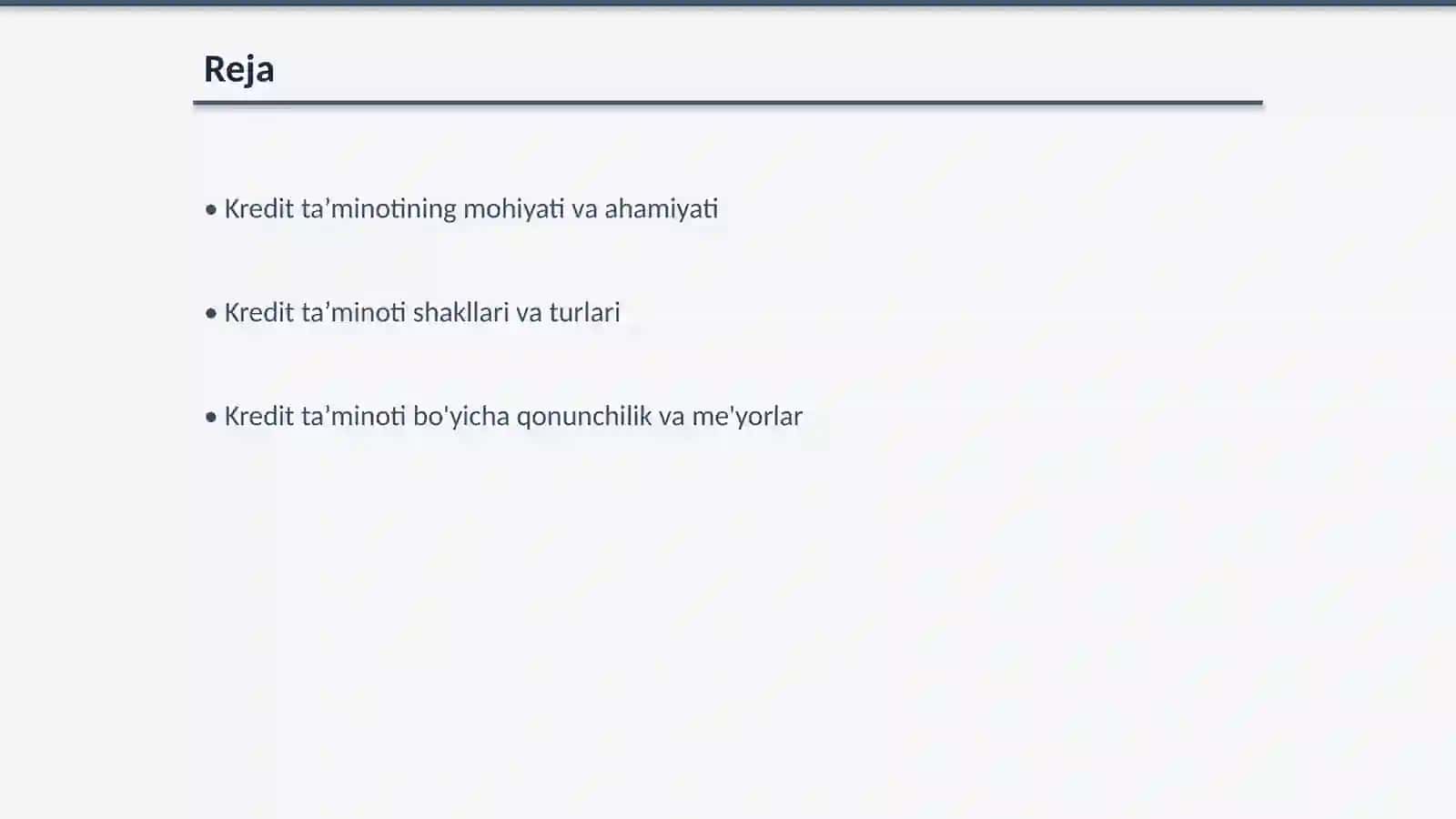 Kredit ta’minoti va uning shakllaridan foydalanish 2