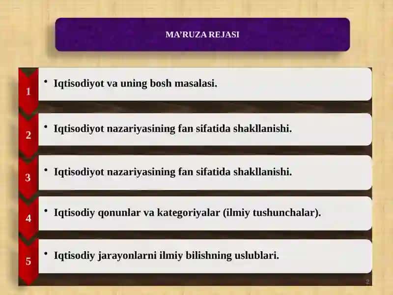 Iqtisodiyot nazariyasi 2