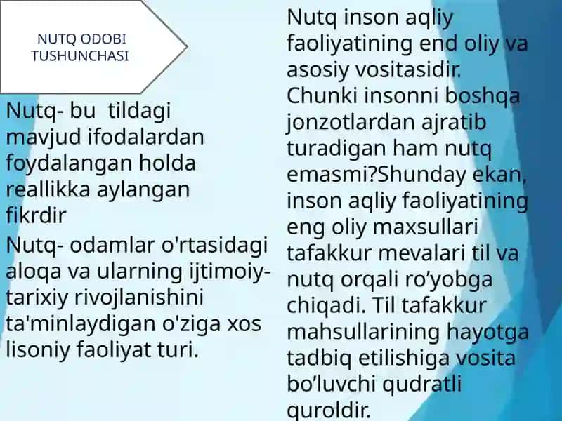 Nutq odobi tushunchasi 2