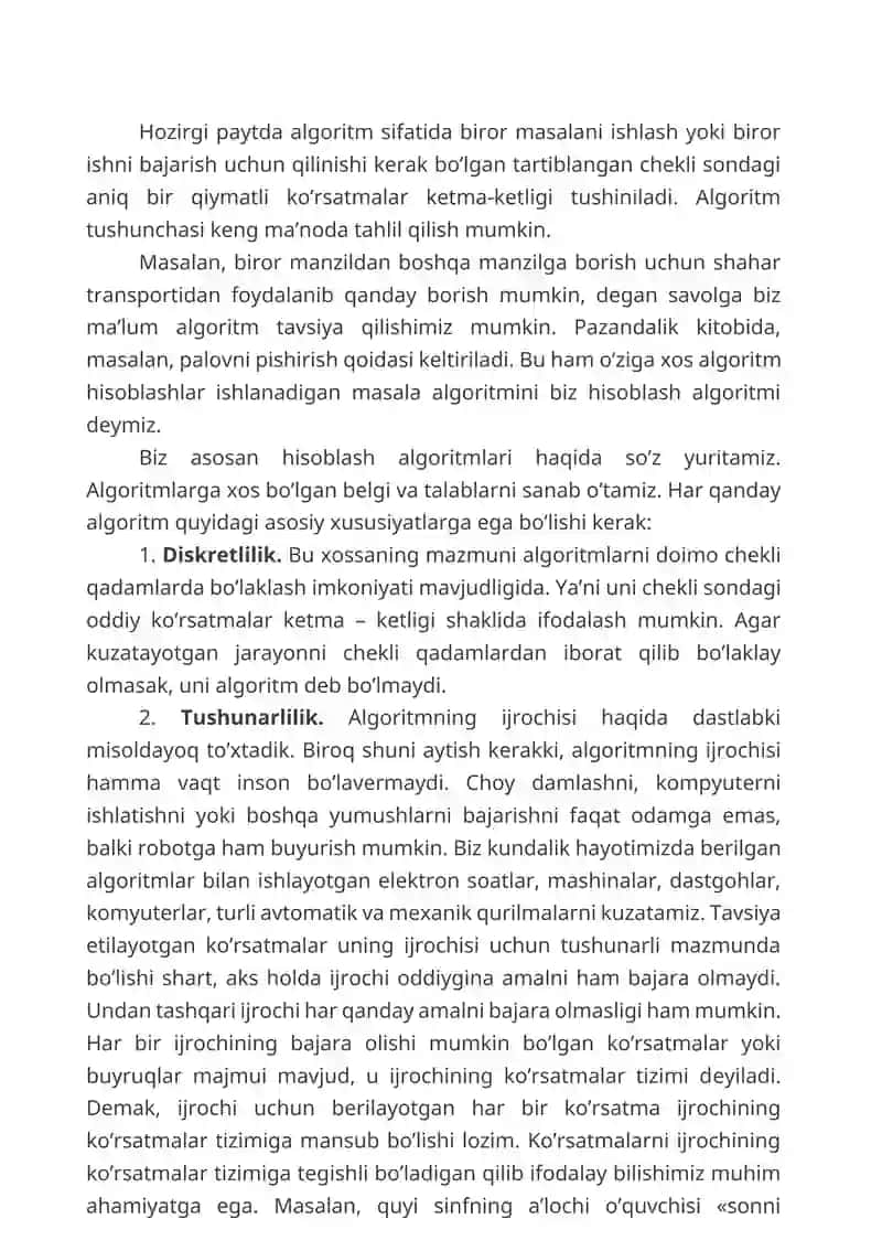 ALGORITMLASHTIRISH VA DASTURLASH ASOSLARI 2