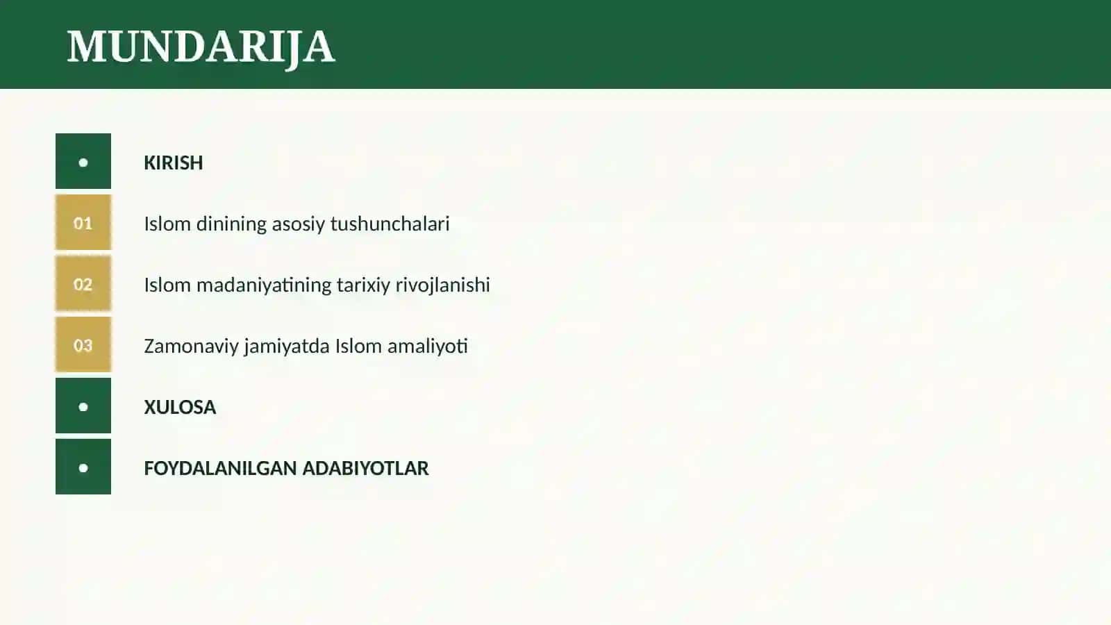 ISLOM DINI VA MADANIYATI 2
