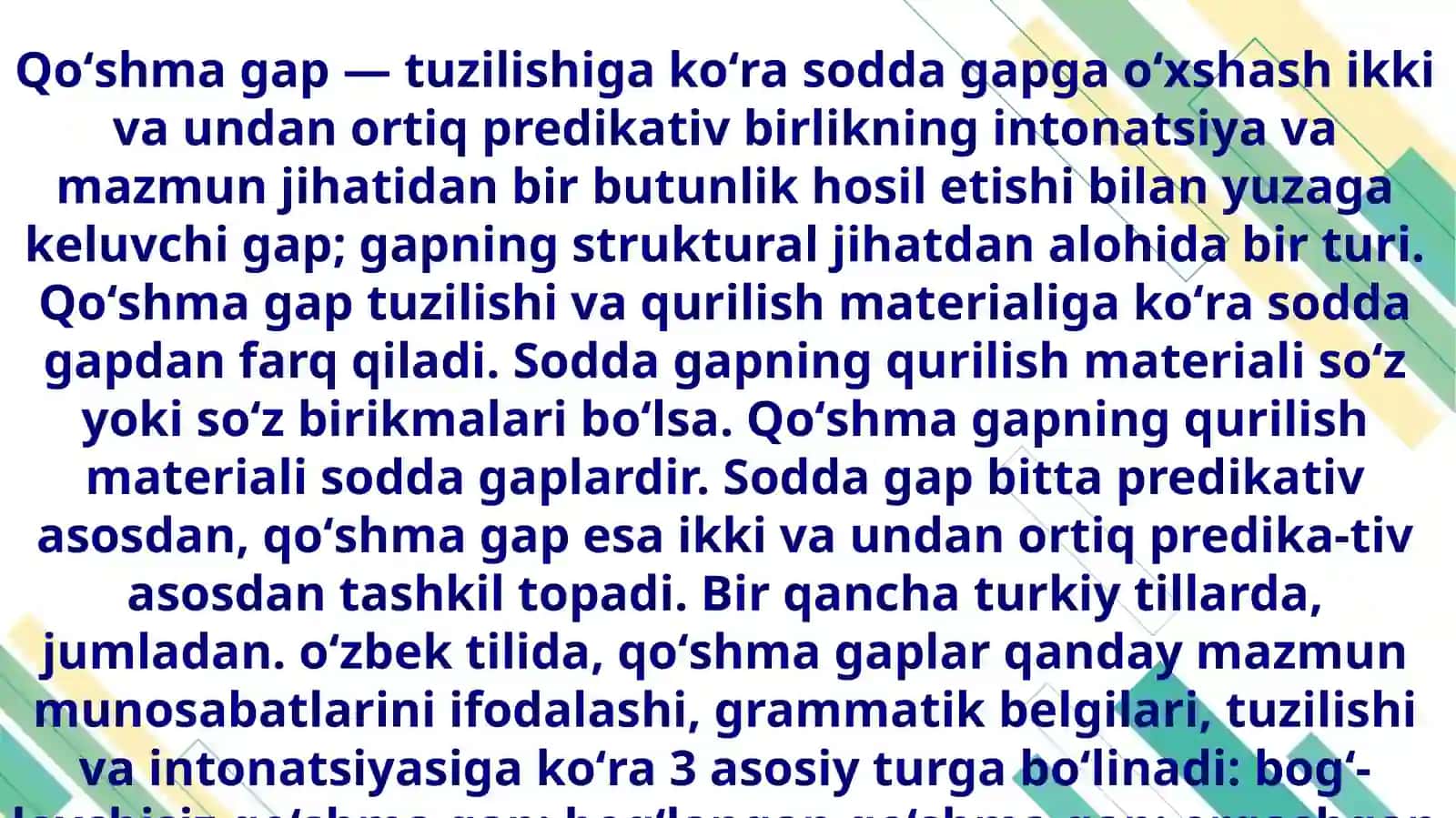 Qoʻshma gaplar 2
