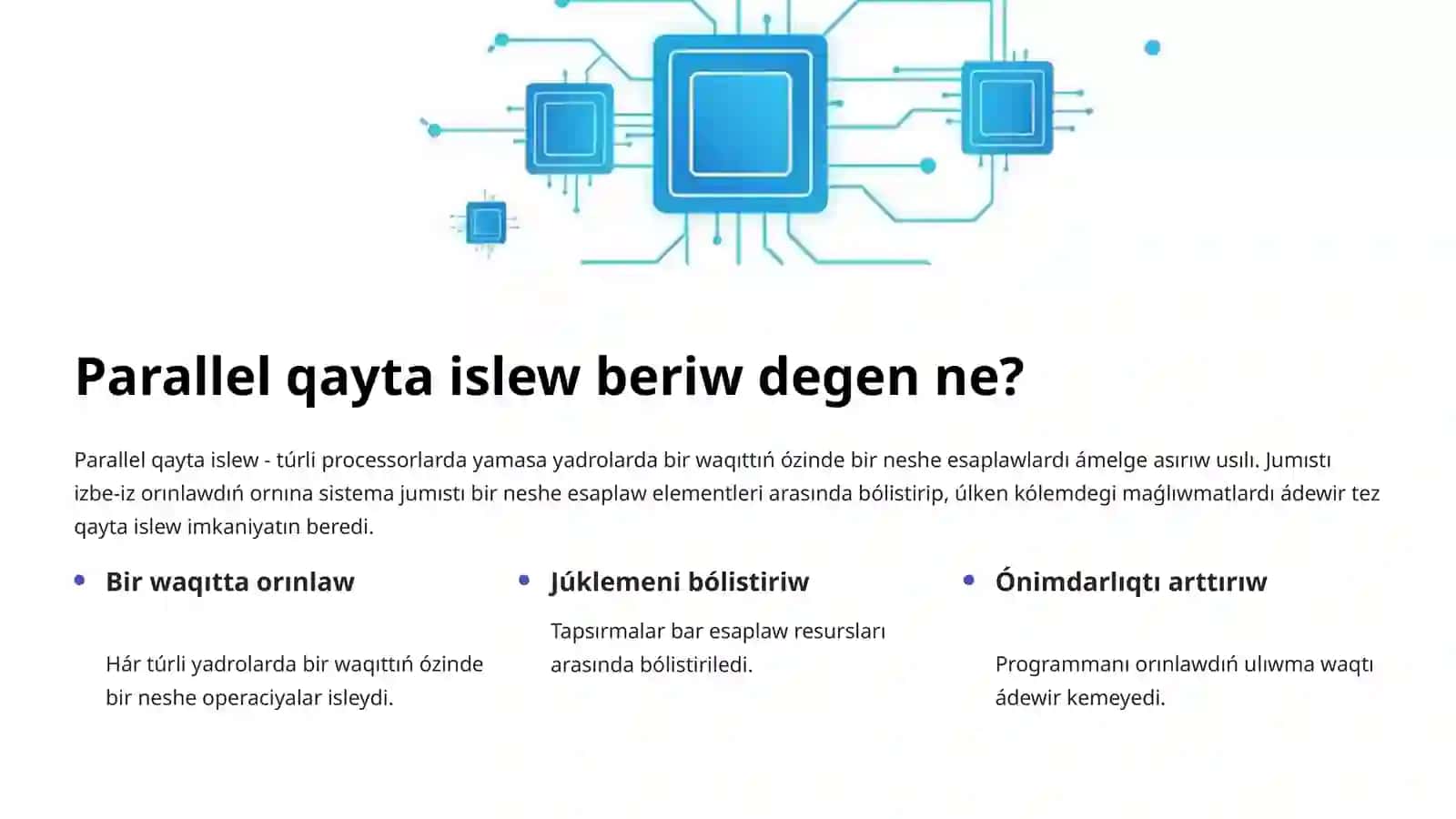 Parallel qayta islew 2