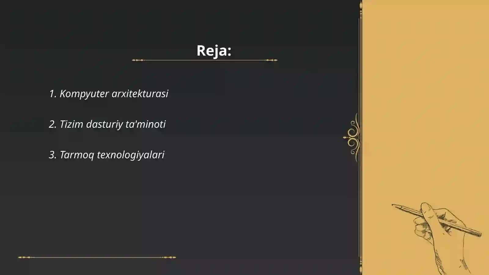 Axborot texnologiyalarda texnik va dasturiyta'minotlar 2