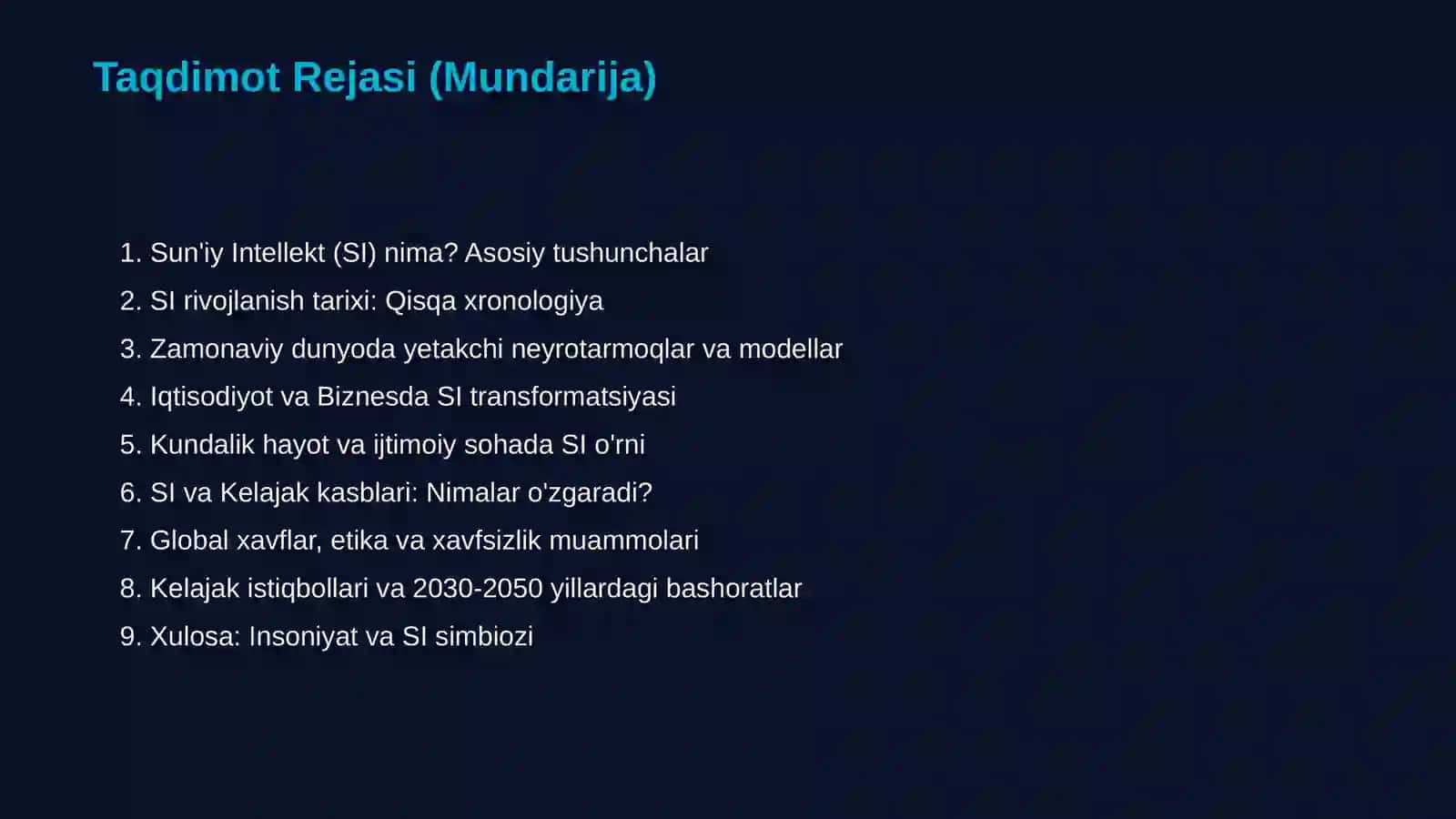 SUN'IY INTELLEKT VA INSONIYAT KELAJAGI 2