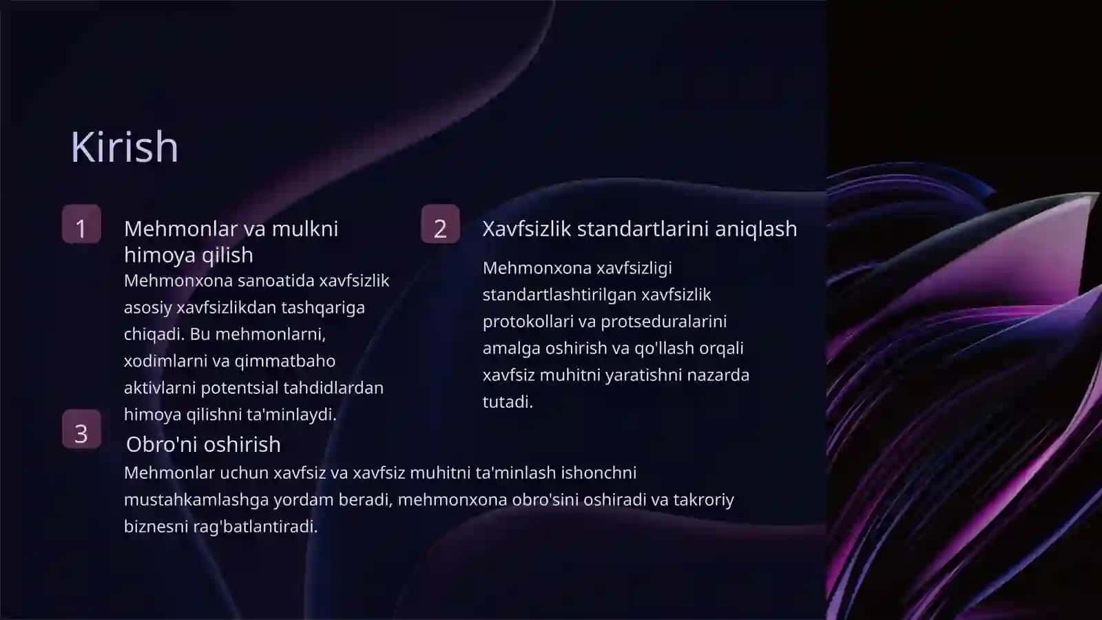 Mehmonxonangizni himoya qilish: mehmonxona xavfsizligi xizmati bo'yicha qo'llanma 2