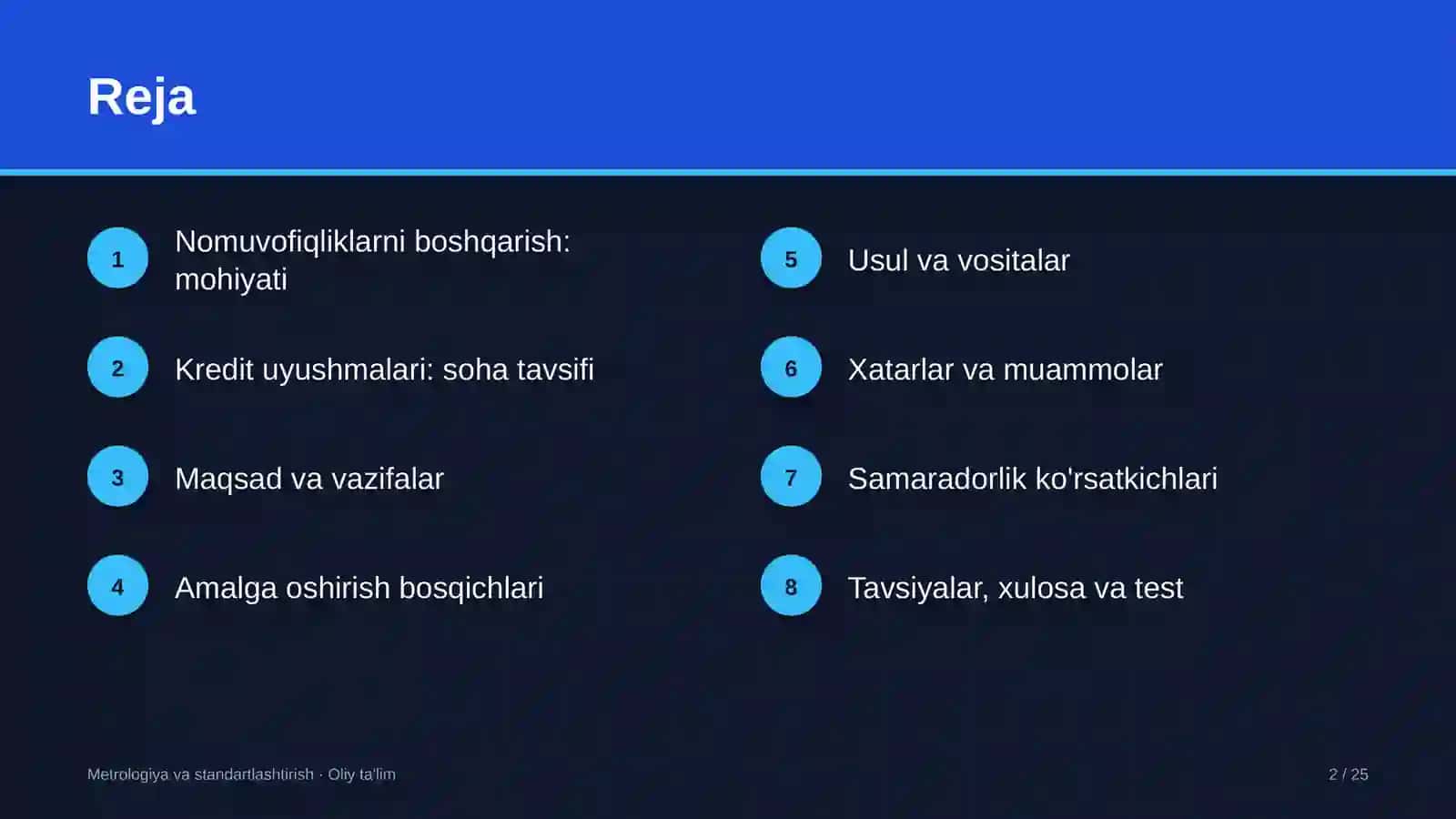 Kredit uyushmalarida nomuvofiqliklarni boshqarish 2