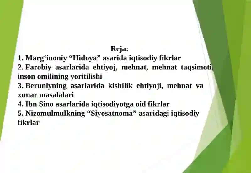 Burhoniddin Marg‘inoniyning “Hidoya” asarida iqtisodiy fikrlar 2