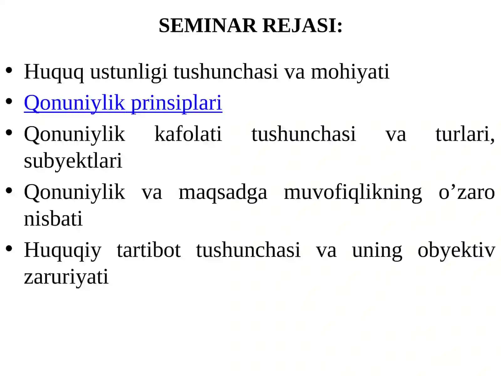 HUQUQ USTUNLIGI VA HUQUQIY TARTIBOT 2
