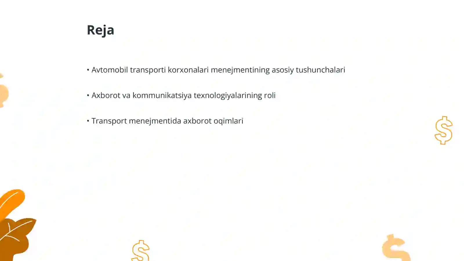Avtomobil transporti korxonalari menejmentida axborot va kommunikatsiya 2